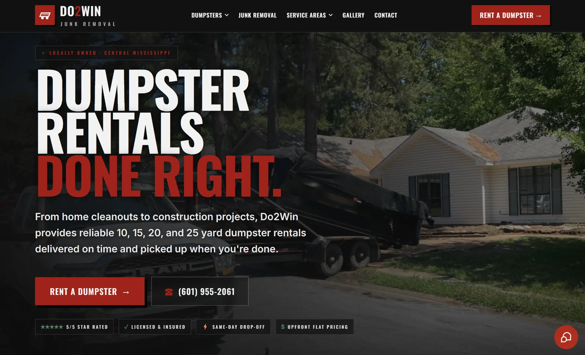 DO2WIN JUNK REMOVAL website screenshot