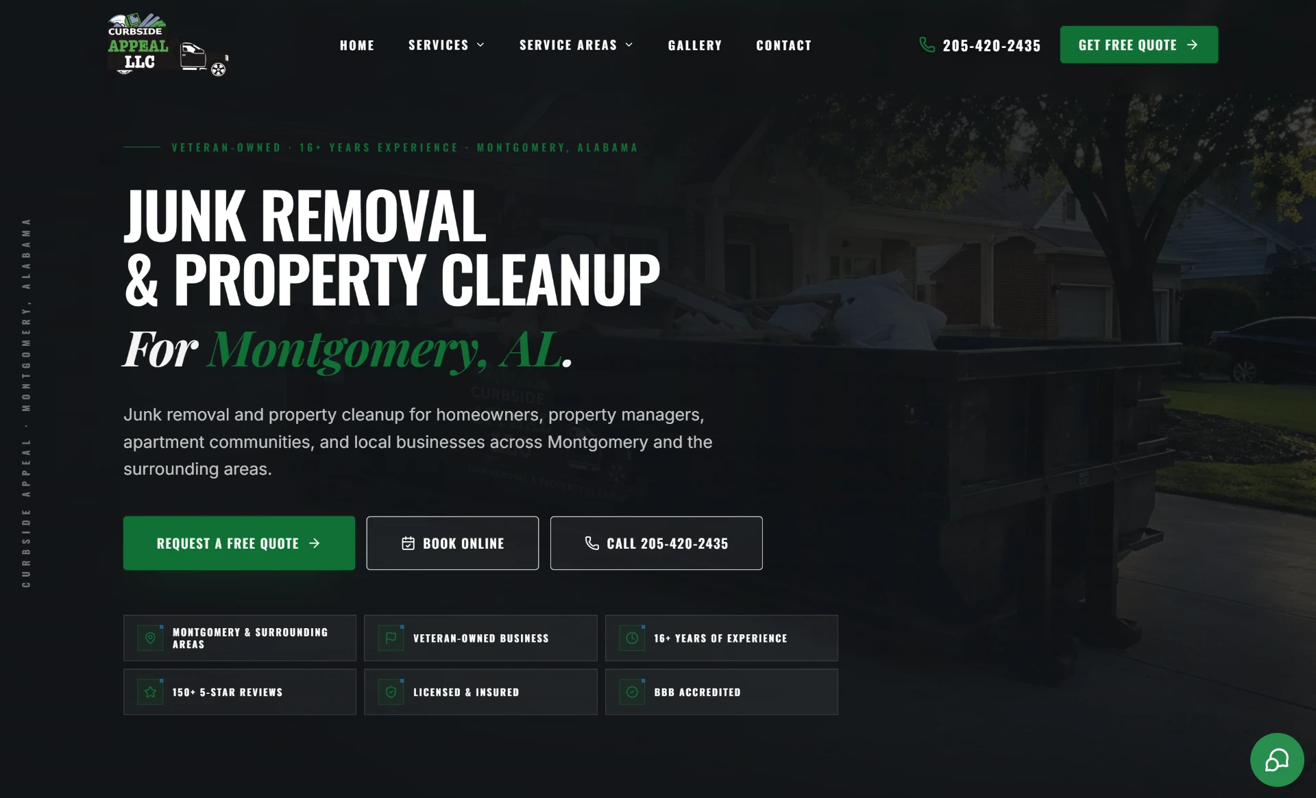 CURBSIDE APPEAL LLC website screenshot